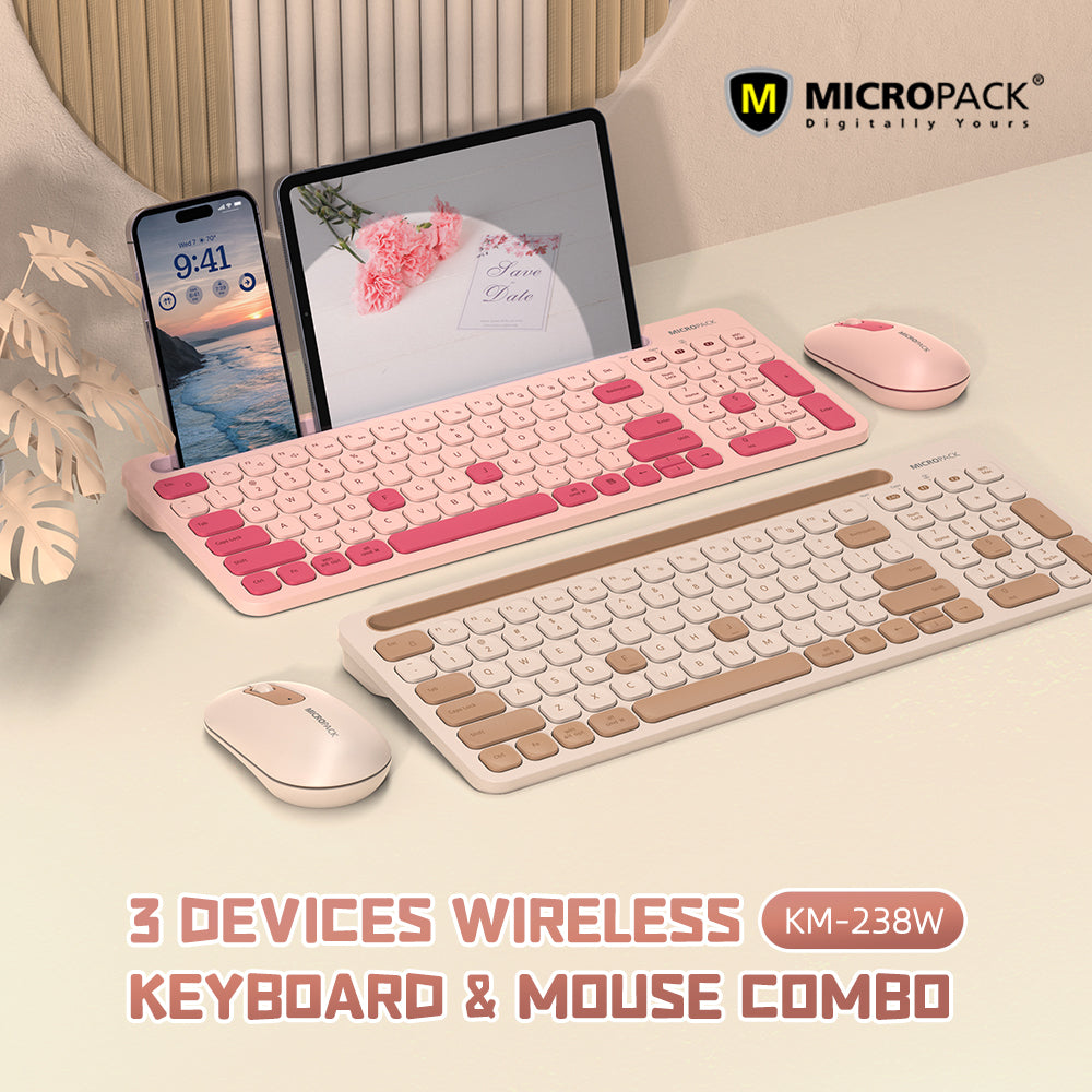 2.4G+Bluetooth Wireless Keyboard and Mouse Combo KM-238W
