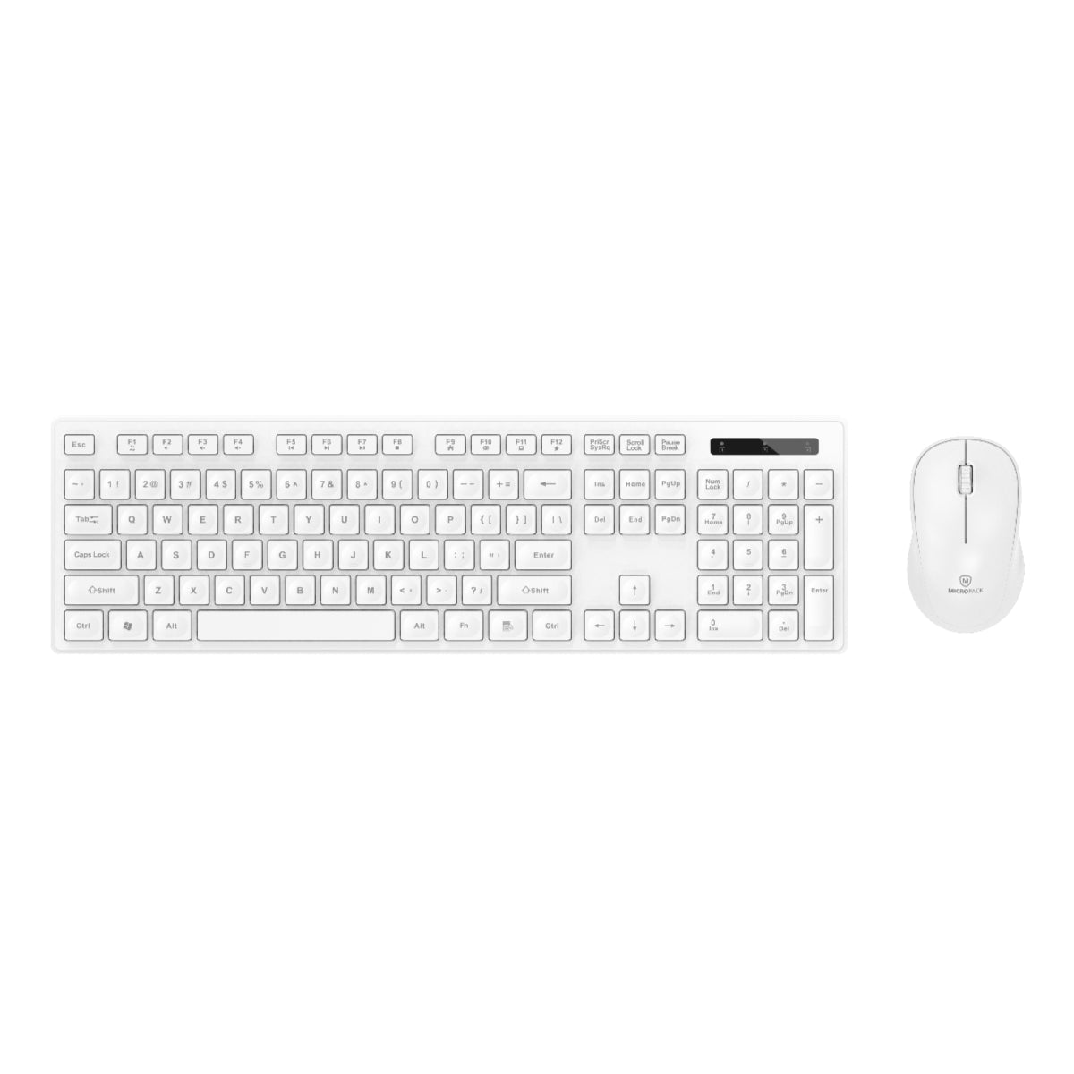 USB Wireless Mouse and Keyboard Combo for Laptop Computer KM-237W white