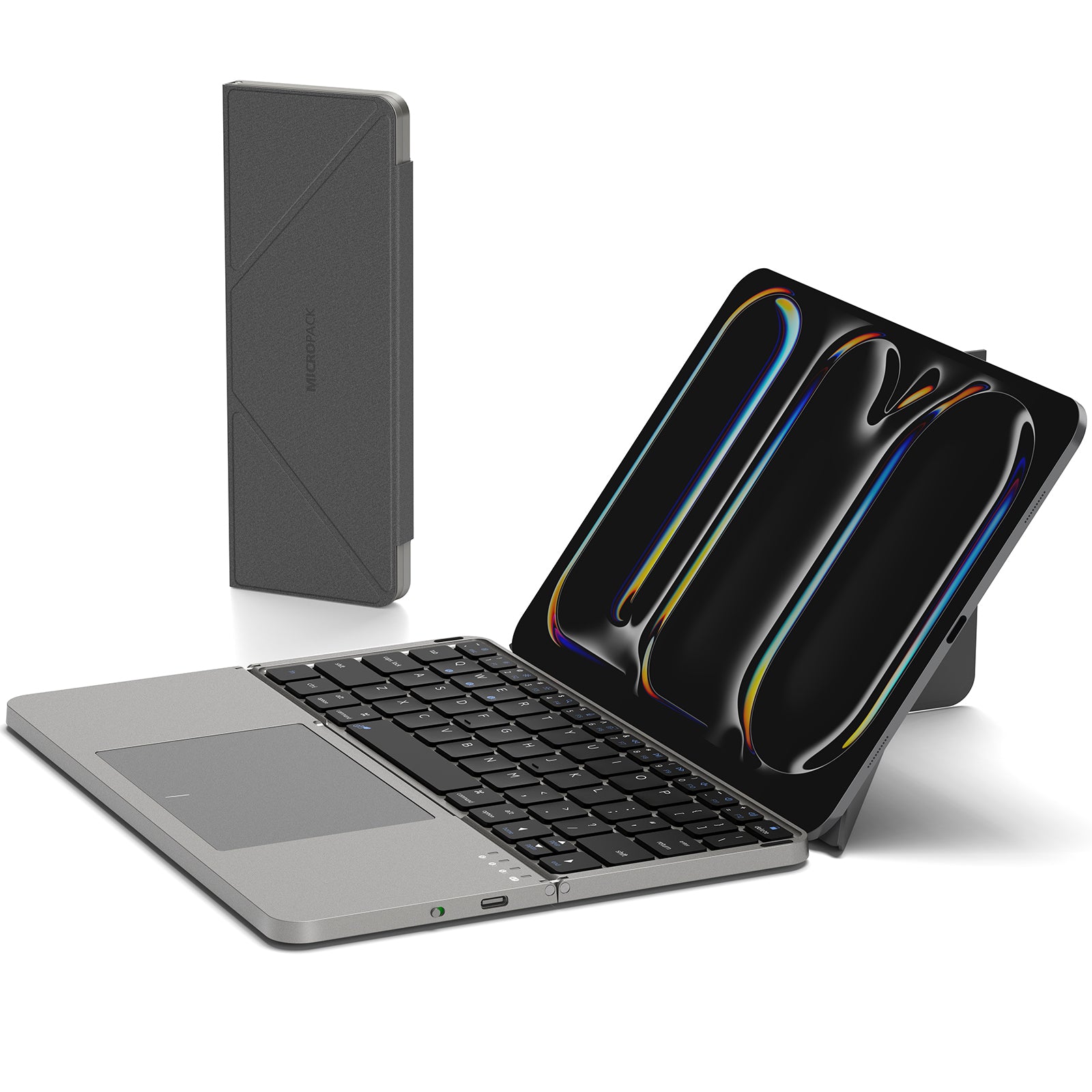 Mini Foldable Bluetooth Keyboard With Magnetic Stand