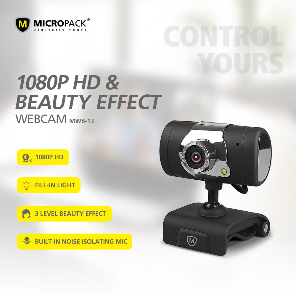 Supply 1080P Computer Camera 2 Million Pixels Webcam MICROPACK MWB-13-BK