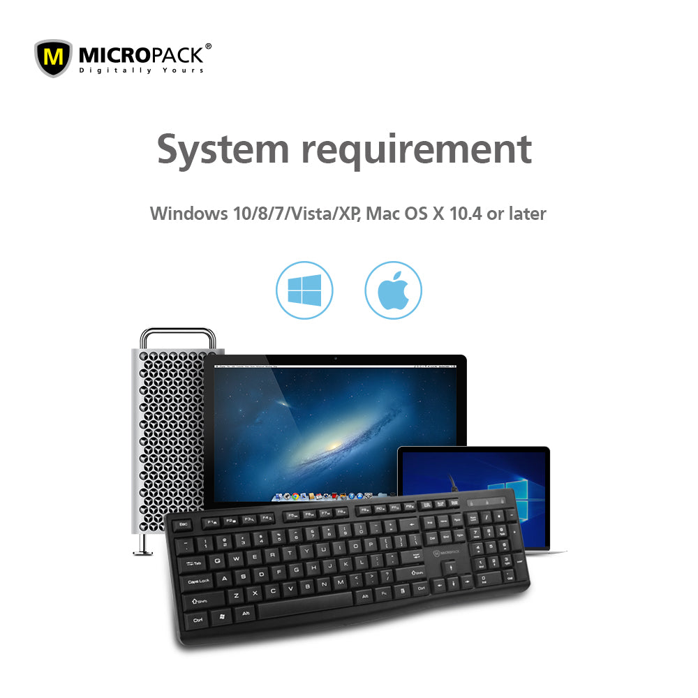 Supply Wired Keyboard Wholesale Computer Keyboard MICROPACK K-206