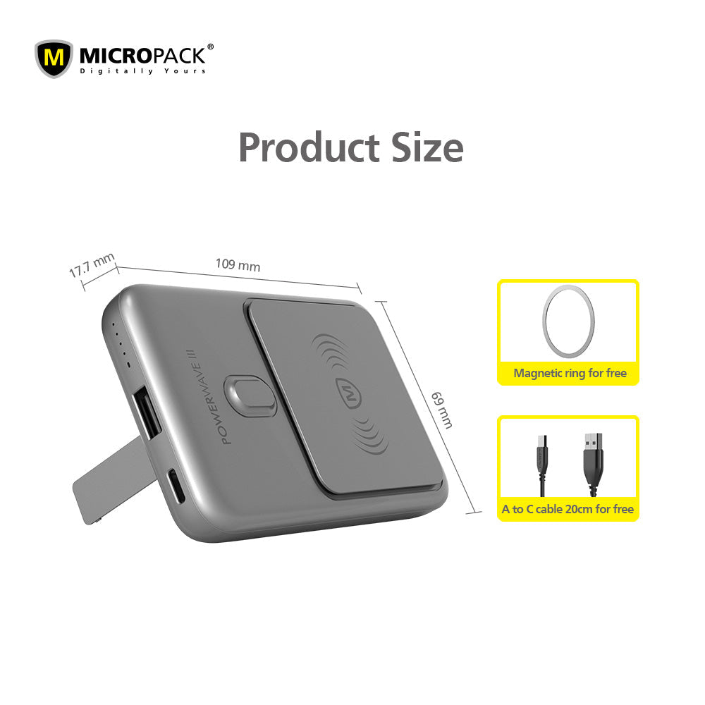 Wholesale Wireless Power Bank Supply 10000mah Portable Phone Charger MICROPACK WPB-1015M