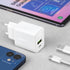 33W Fast Charging Block USB C Wall Charger Dual Port EU plug white
