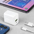 33W Fast Charging Block USB C Wall Charger Dual Port US plug white