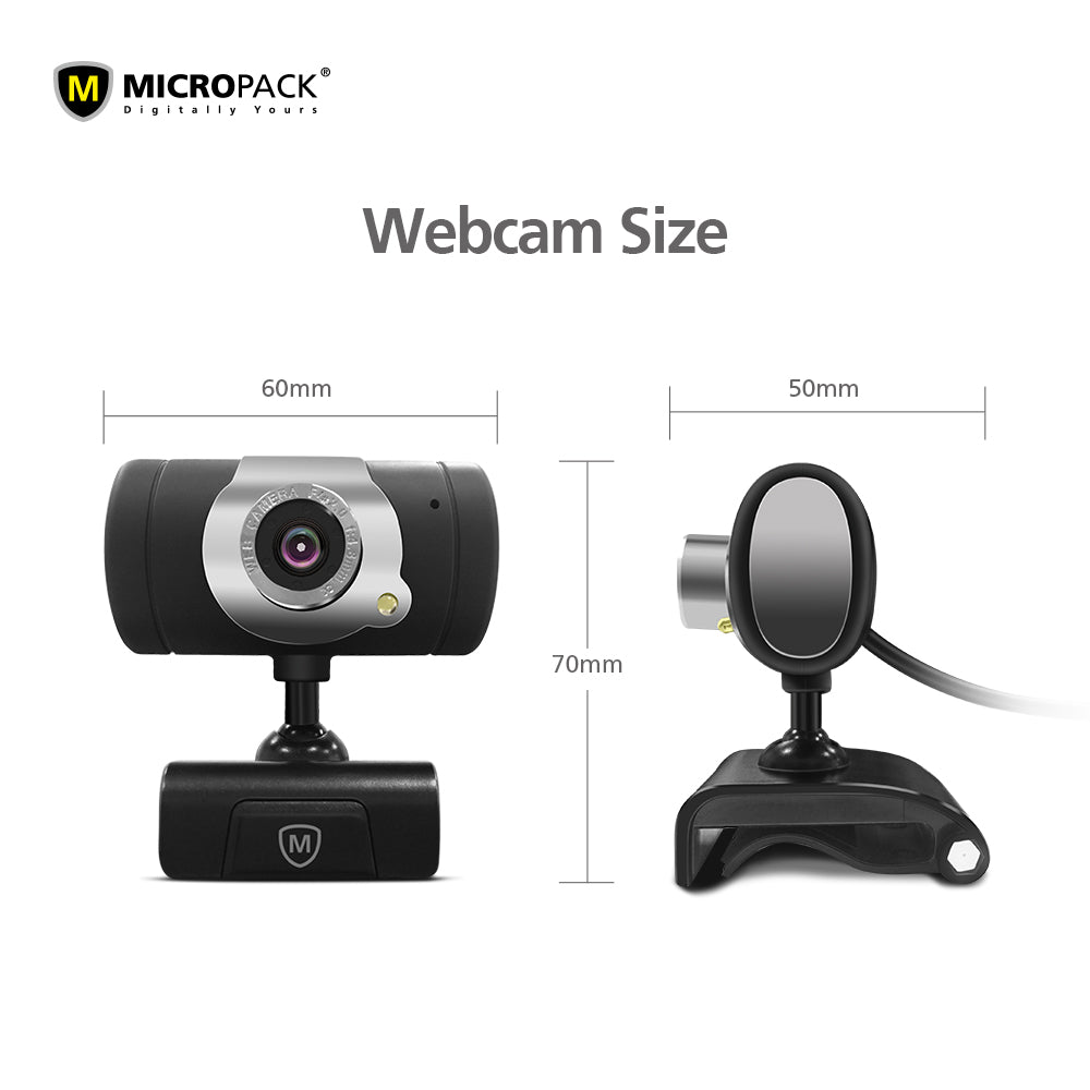 1080P Computer Camera 2 Million Pixels Webcam MICROPACK MWB-13-BK