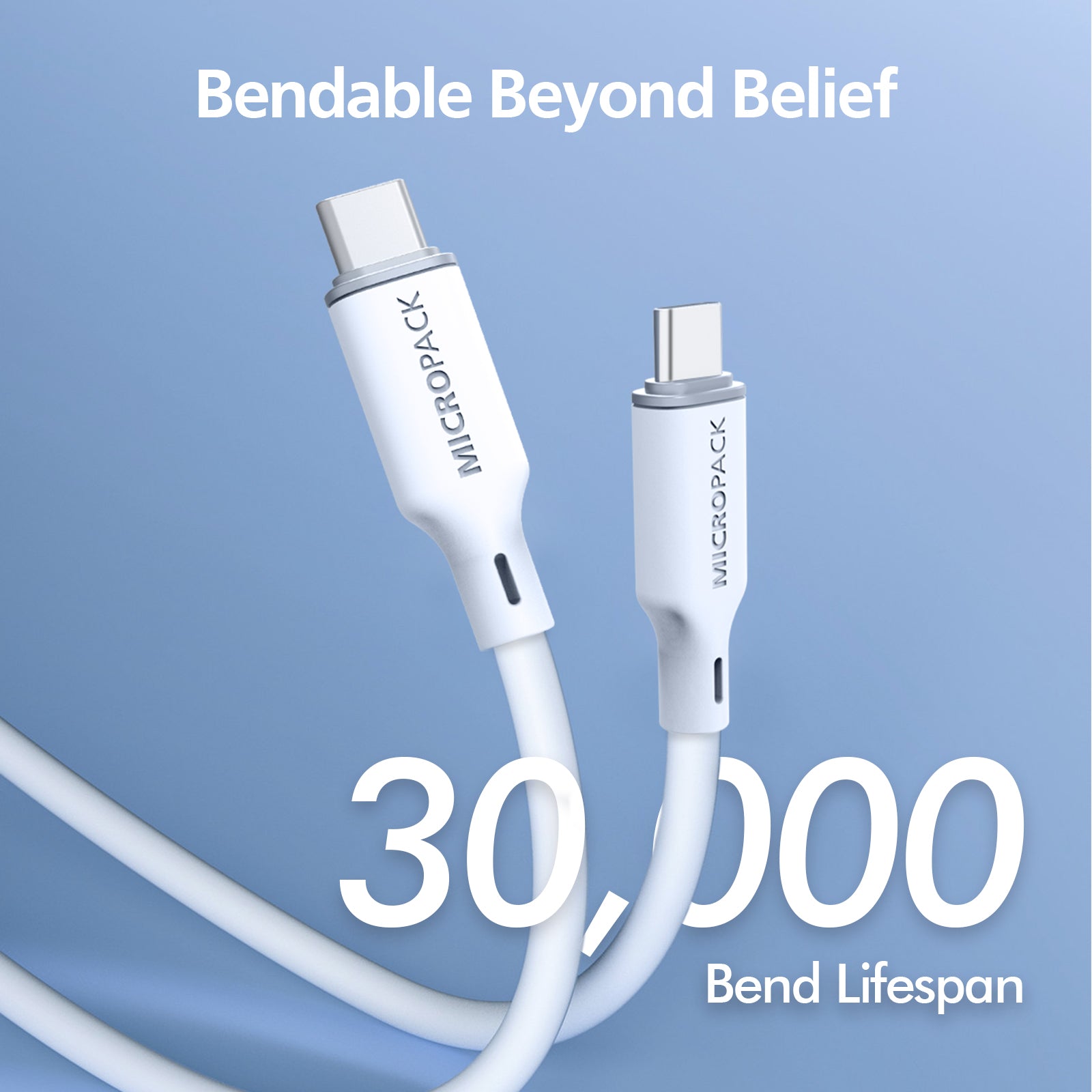 USB-C to USB-C Soft Silicone Cable MC-C60