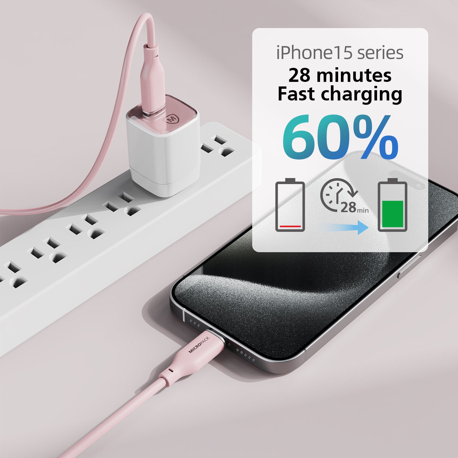 USB-C to USB-C Soft Silicone Cable MC-C60