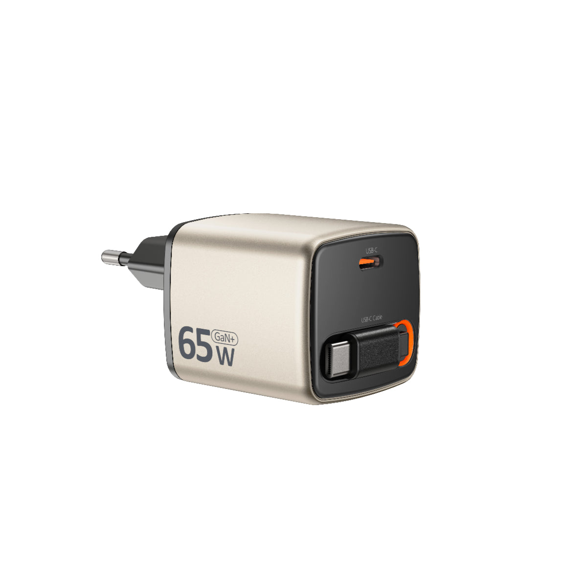 65W power adapter on a white background