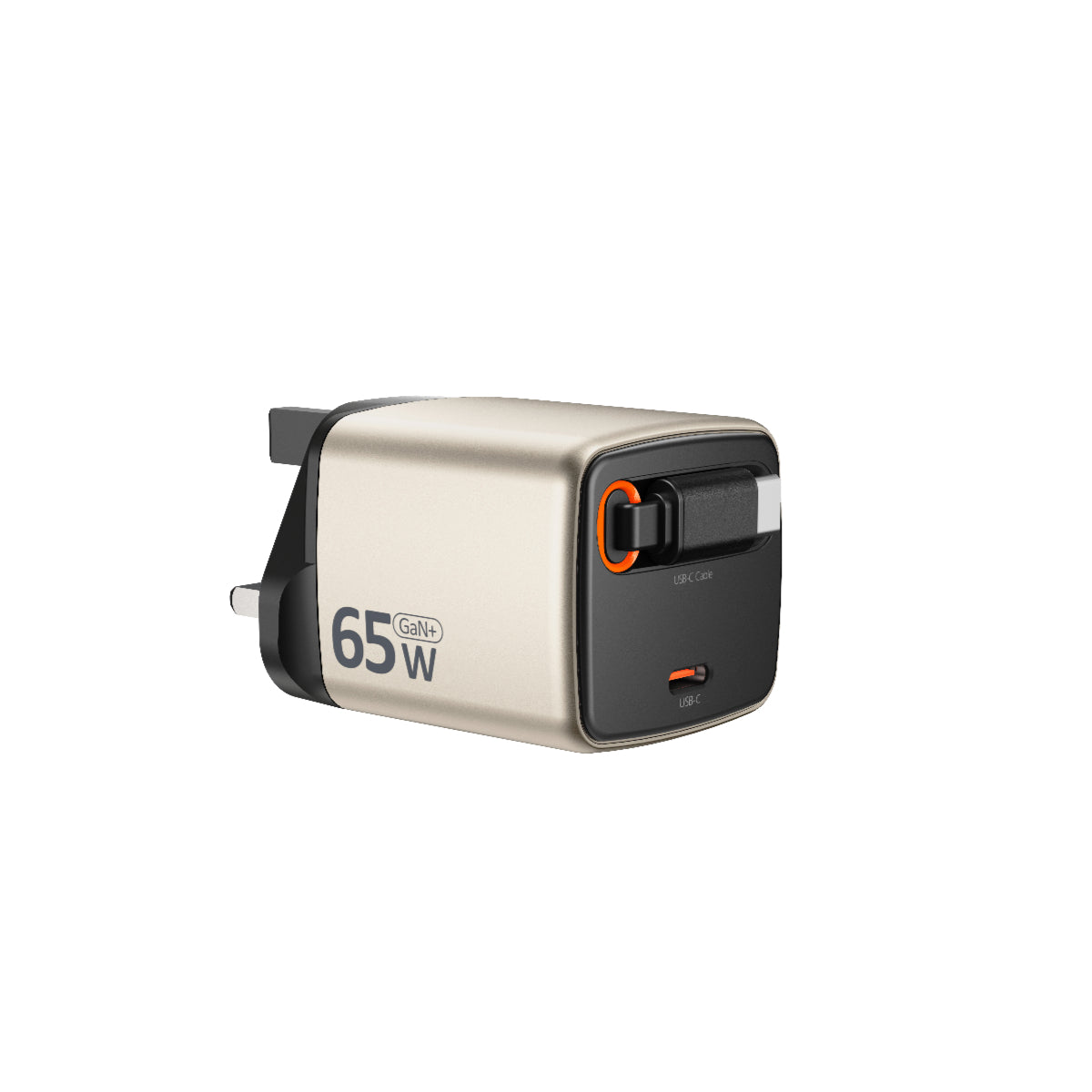 65W power adapter on a white background