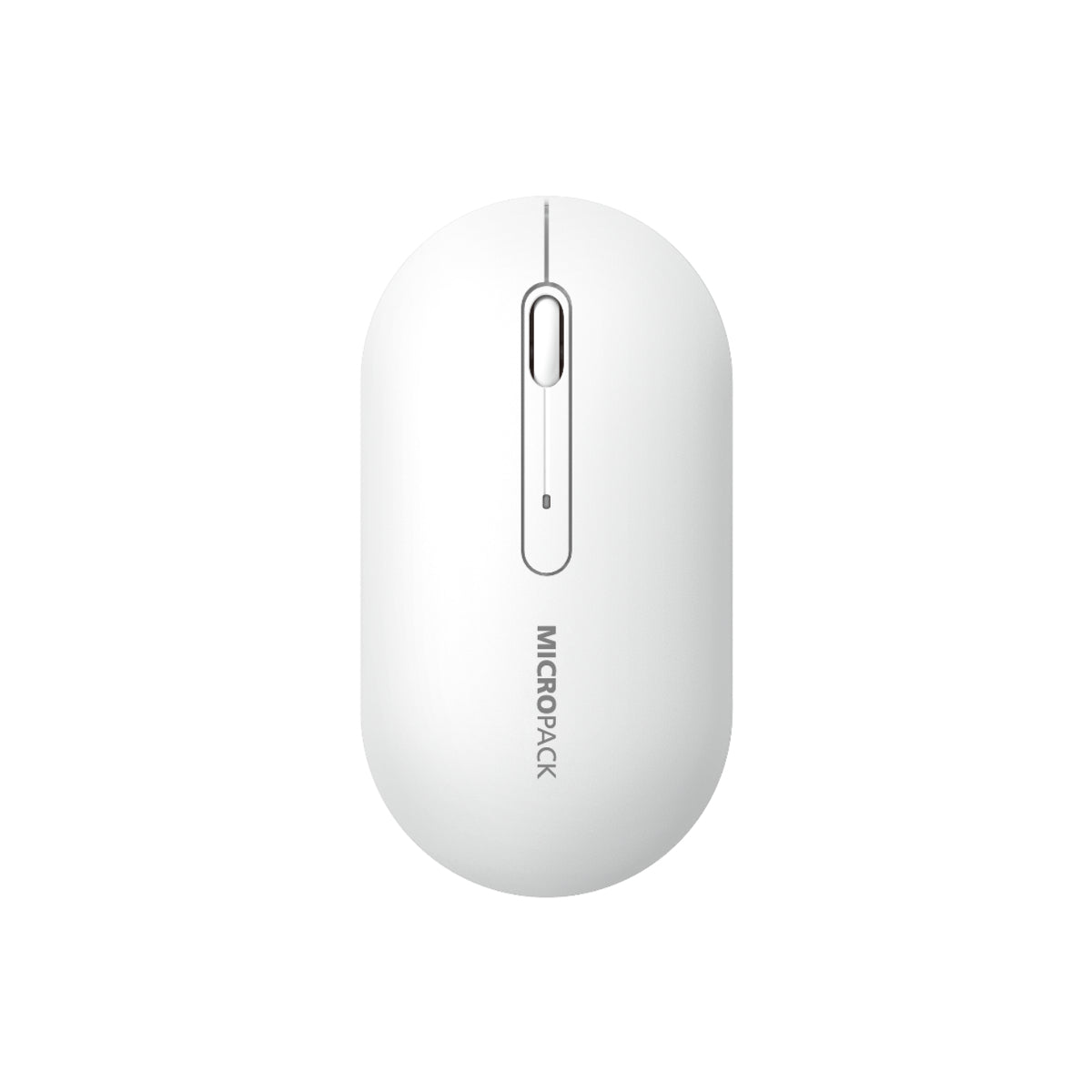 White computer mouse with 'MICROPACK' branding on a white background