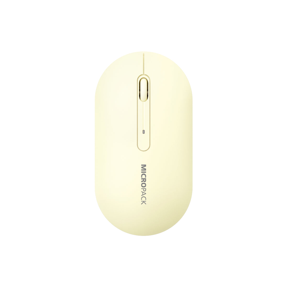 Beige computer mouse with 'MICROPACK' branding on a white background