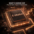 E-Marker chip on a circuit board with glowing lines, emphasizing ultra-fast speed and charging stability.
