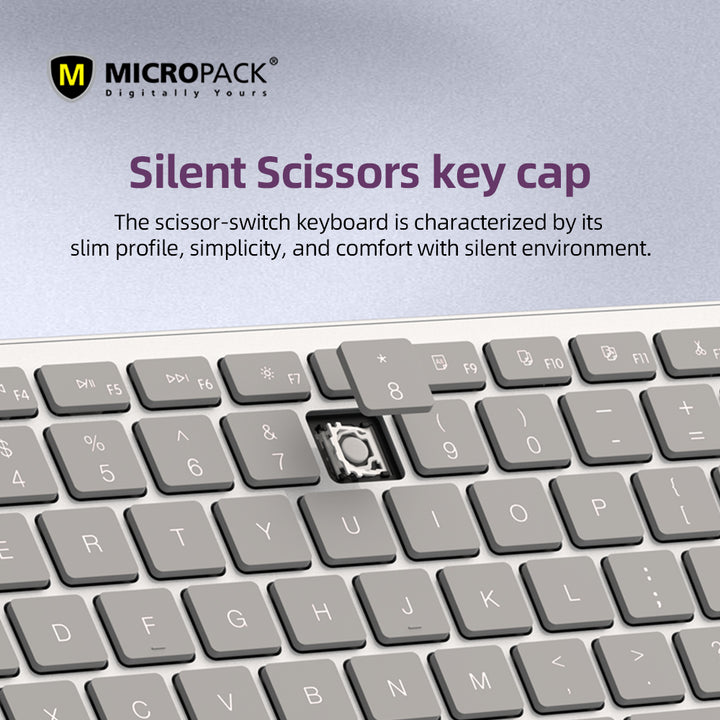 2.4G+Bluetooth Rechargeable Wireless Keyboard K-310W – Micropack