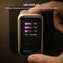 Hand holding a power adapter with LED display showing charging status and temperature control information.