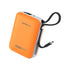 Orange power bank with 'Micropack' branding on a white background