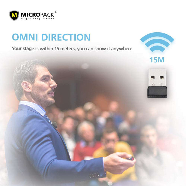 Laser Wireless Presentation Clicker Presenter Remote WPM06 Micropack