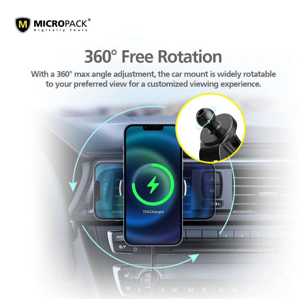 Supply Wireless Car Charger Wholesale Phone Car Charger MICROPACK MCC-15WM