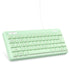 Mini Backlit Wired Keyboard for Computer AK-100 green