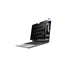 Laptop with a privacy screen filter on a white background