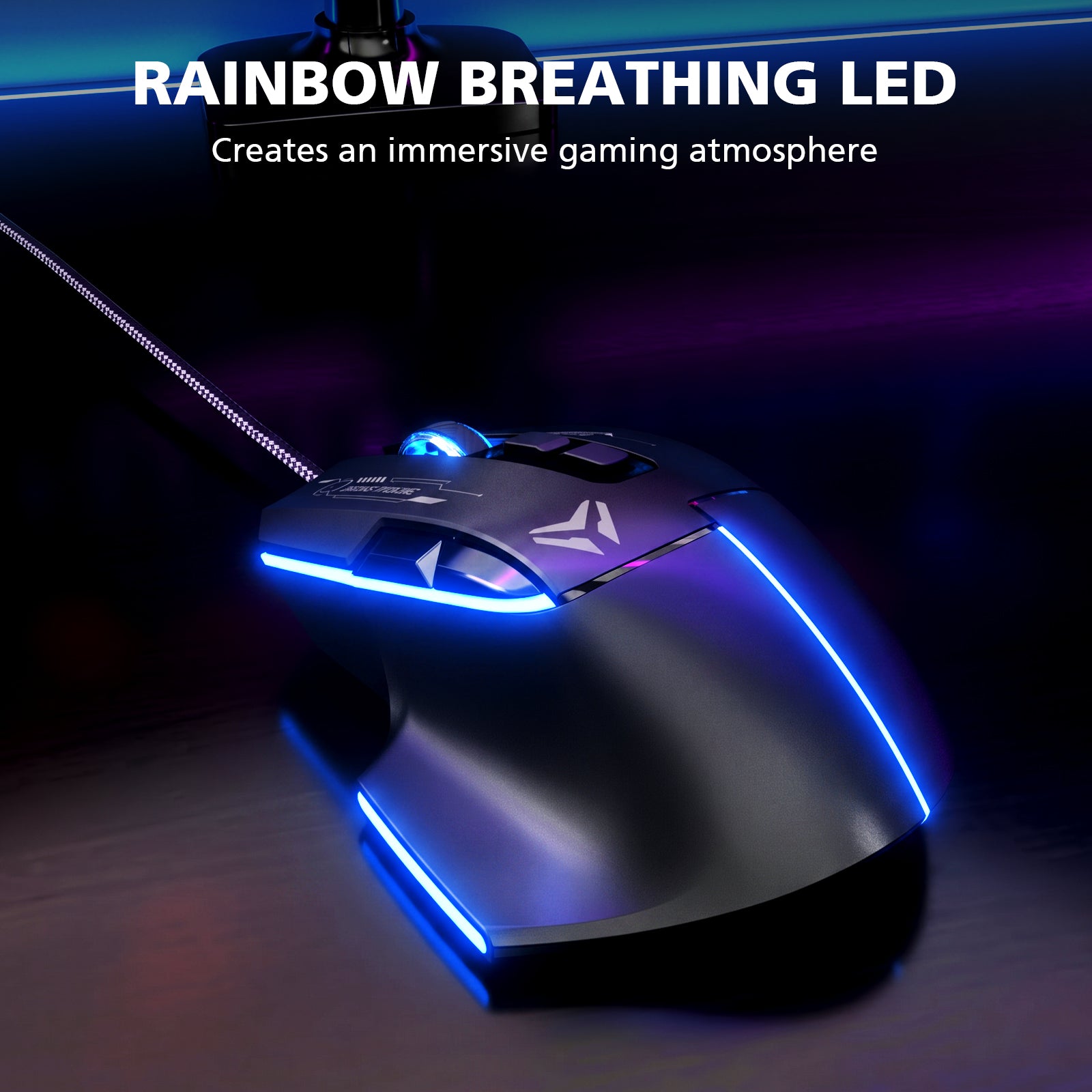 เมาส์เล่นเกมเรนโบว์แบบมีสาย GM-06