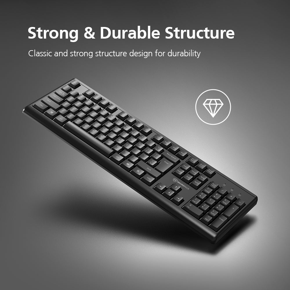104 Keys Classic Wireless Keyboard K-205W – Micropack