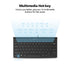 Keyboard with multimedia hotkeys on a white background