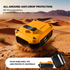 Yellow device with 'MicroPack' branding on a desert background, emphasizing anti-drop protection.