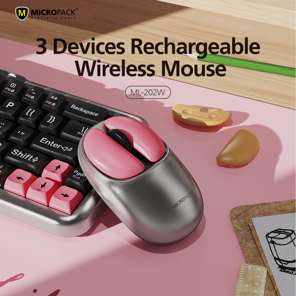 Dual Mode 2.4G + Bluetooth Wireless Mouse ML-202W