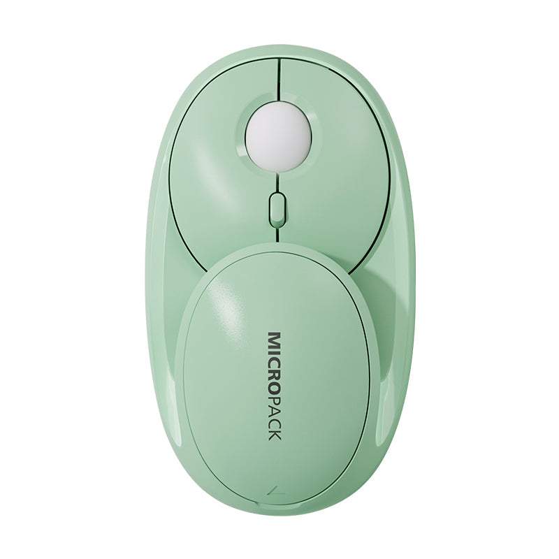 Rechargable Wireless Mouse 2.4G Bluetooth Dual Mode MP-720C green