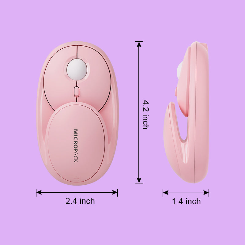 Rechargable Wireless Mouse 2.4G Bluetooth Dual Mode MP-720C