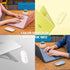 Collage of people using laptops with a focus on color matching of MacBook Neo.