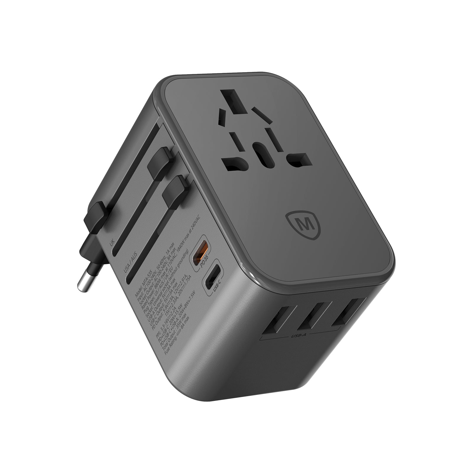 International Universal Travel Adapter Worldwide Fast Charging Plug MTA ...
