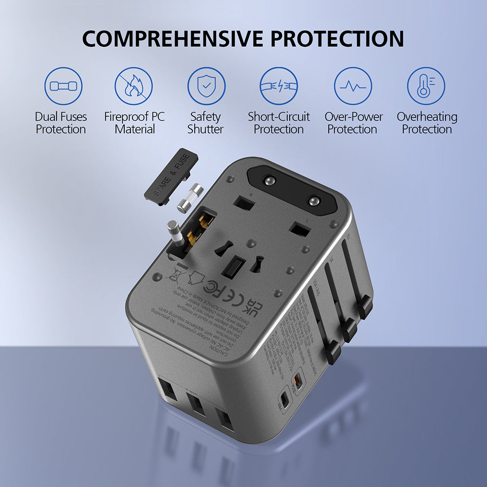 International Universal Travel Adapter Worldwide Fast Charging Plug MTA-535