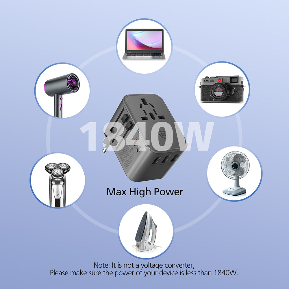 International Universal Travel Adapter Worldwide Fast Charging Plug MTA-535
