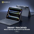 Smart trackpad multi-device Bluetooth keyboard with Micropack branding on a dark background