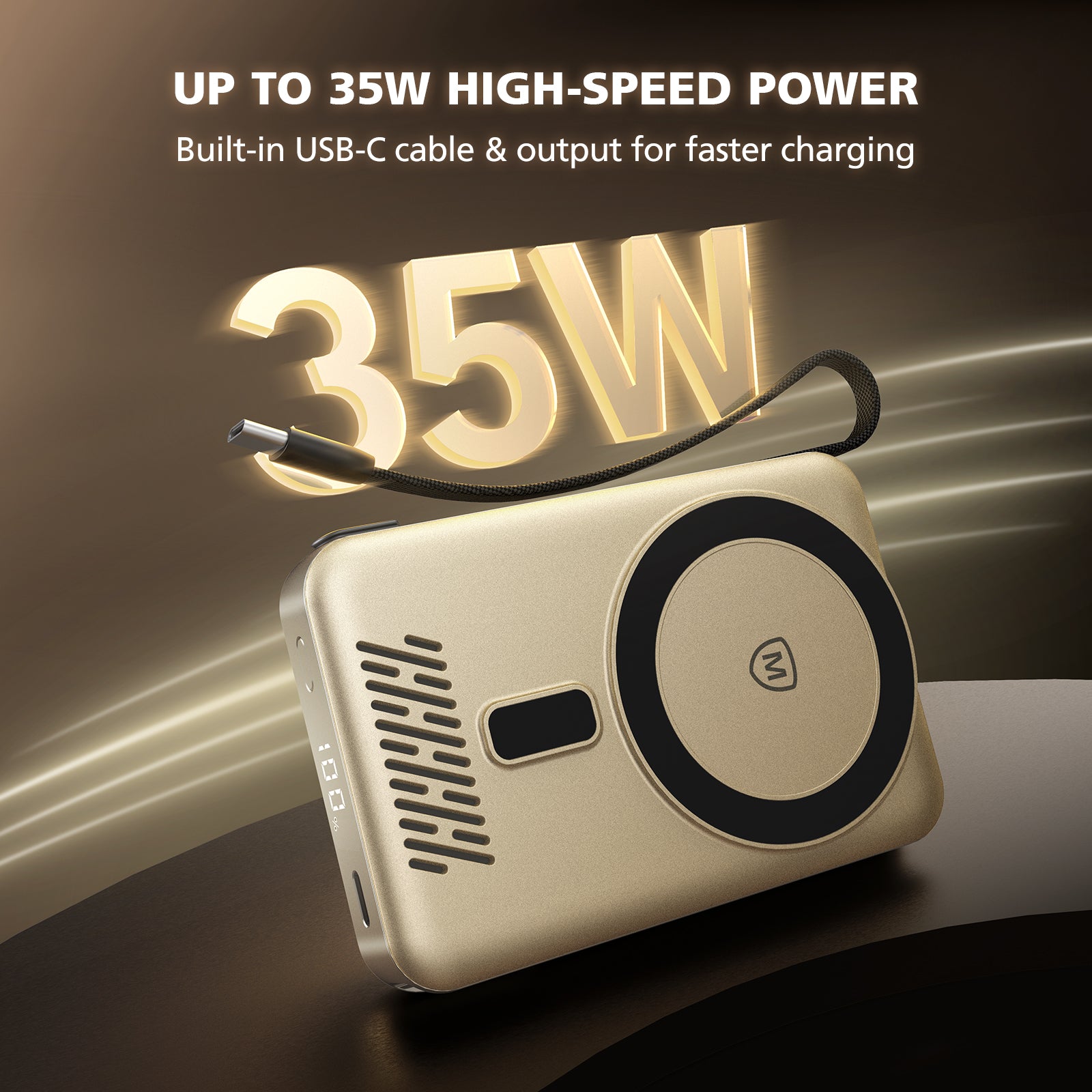 10000mAh 3 In 1 Magnetic Wireless Fast Charging Power Bank WPB-1035