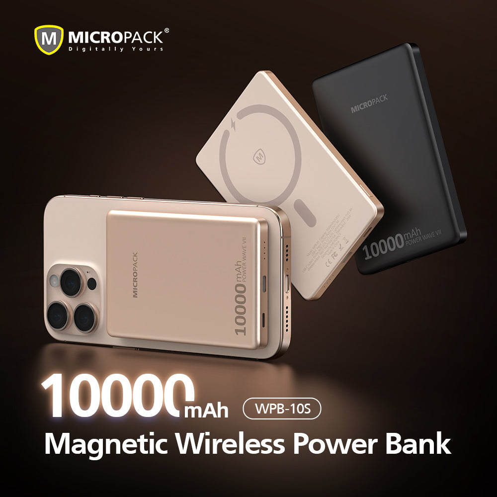 10000 mAh Slim Magnetic Wireless Power Bank Fast Charging WPB-10S ...