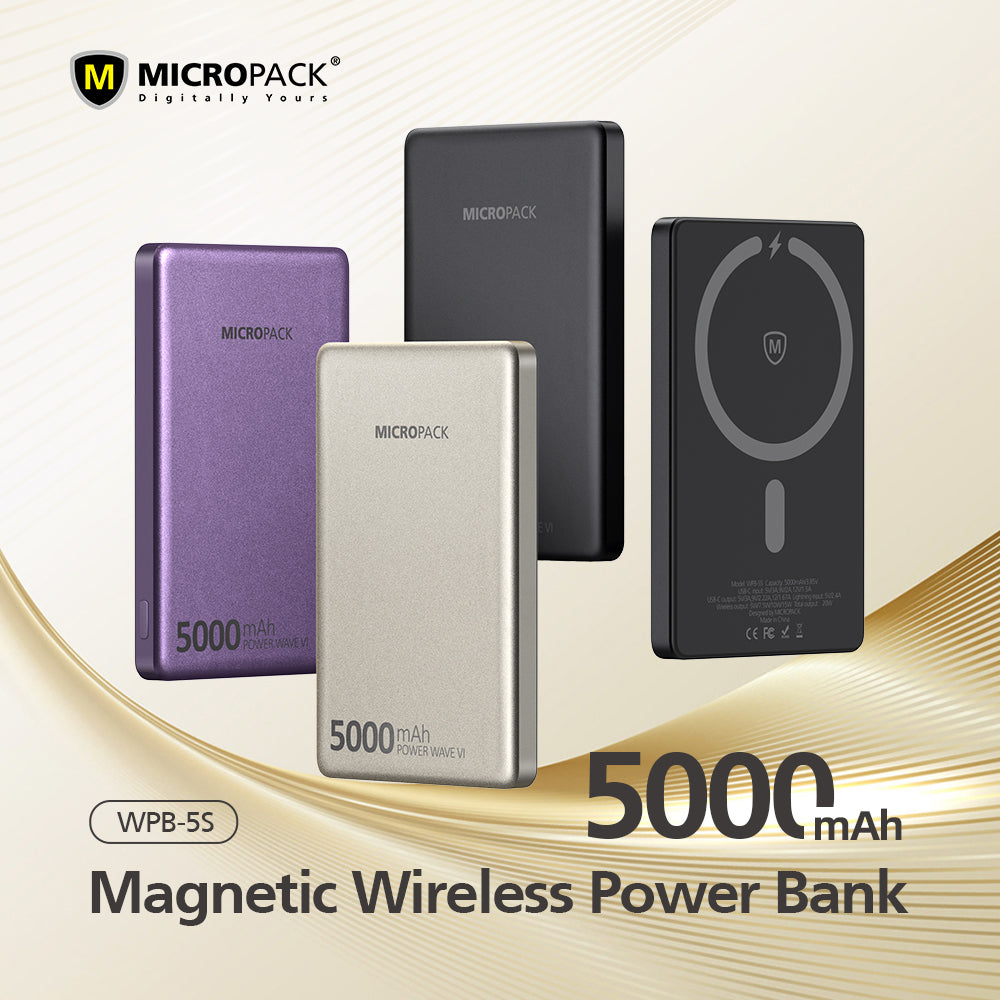 5000mAh Magnetic Wireless Power Bank PD Fast Charging WPB-5S