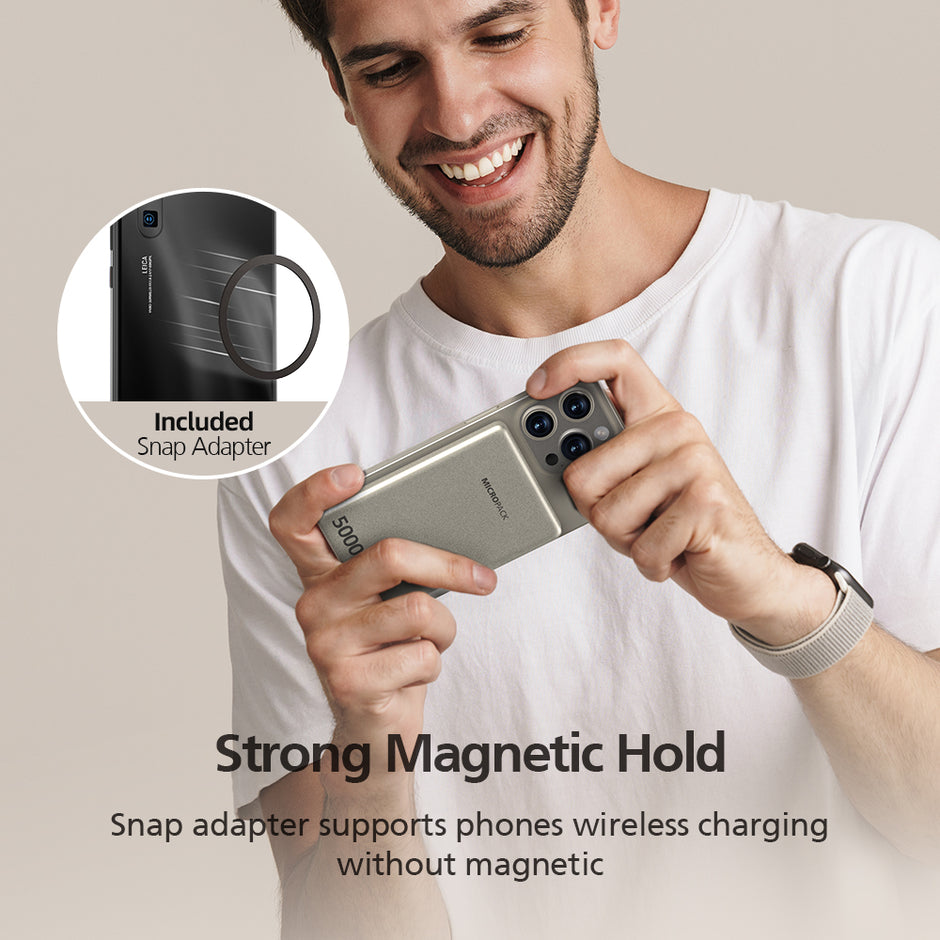 5000mAh Slim Magnetic Wireless Power Bank PD Fast Charging WPB-5S ...