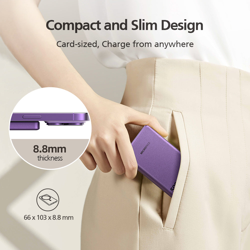 Wholesale 5000mAh Slim Magnetic Wireless Power Bank PD Fast Charging WPB-5S