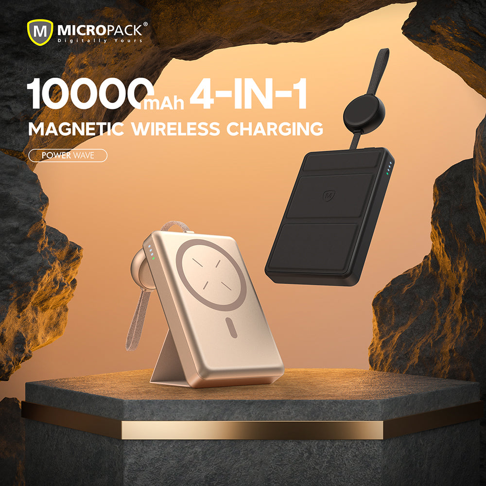 10000mAh 4 In 1 Magnetic Wireless Power Bank WPB-W10 – Micropack