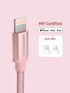 USB A to Lightning Cable I-601 rose gold