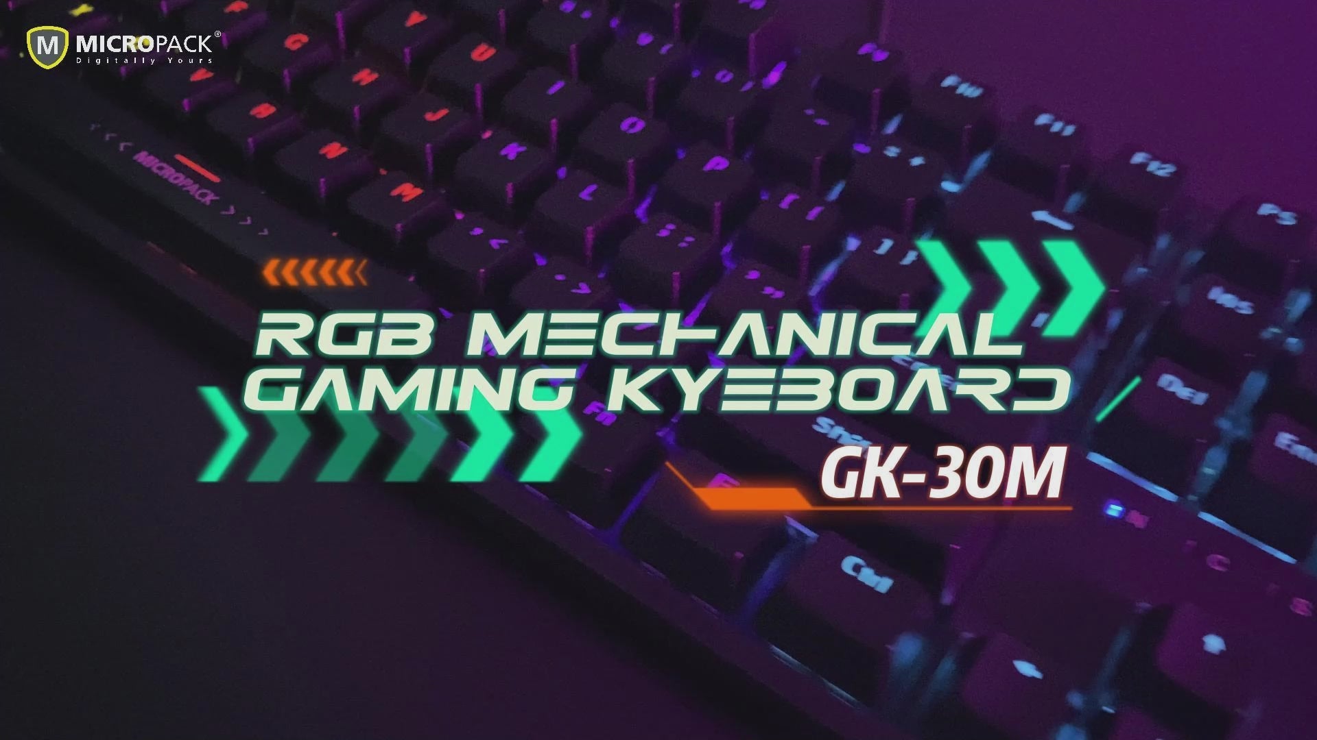 Wholesale RGB Mechanical Gaming Keyboard Supply Wired Gaming Keyboard MICROPACK GK-30M video
