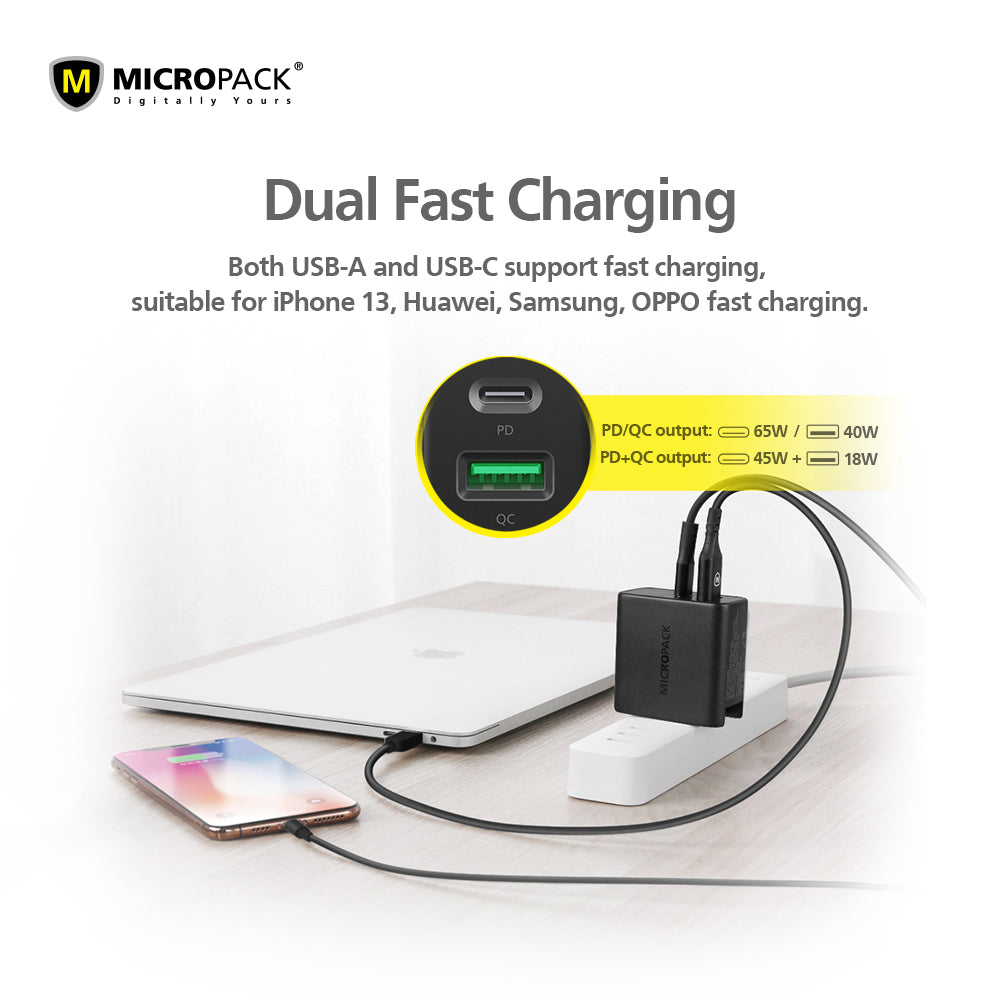 Wholesale Wall Charger Supply Fast Charge Block MICROPACK MWC-265PD