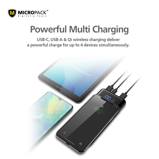 10000mAh Wireless Portable Power Bank USB C PD Fast Charger WPB-1015 ...
