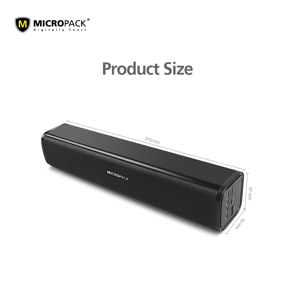 Wholesale Bluetooth Speaker Portable Speaker Black Soundbar MICROPACK MS-220B