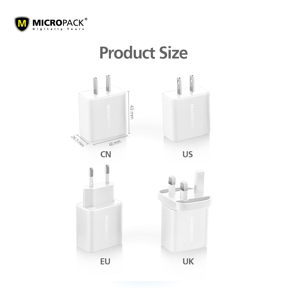 33W Fast Charging Block USB C Wall Charger Dual Port white