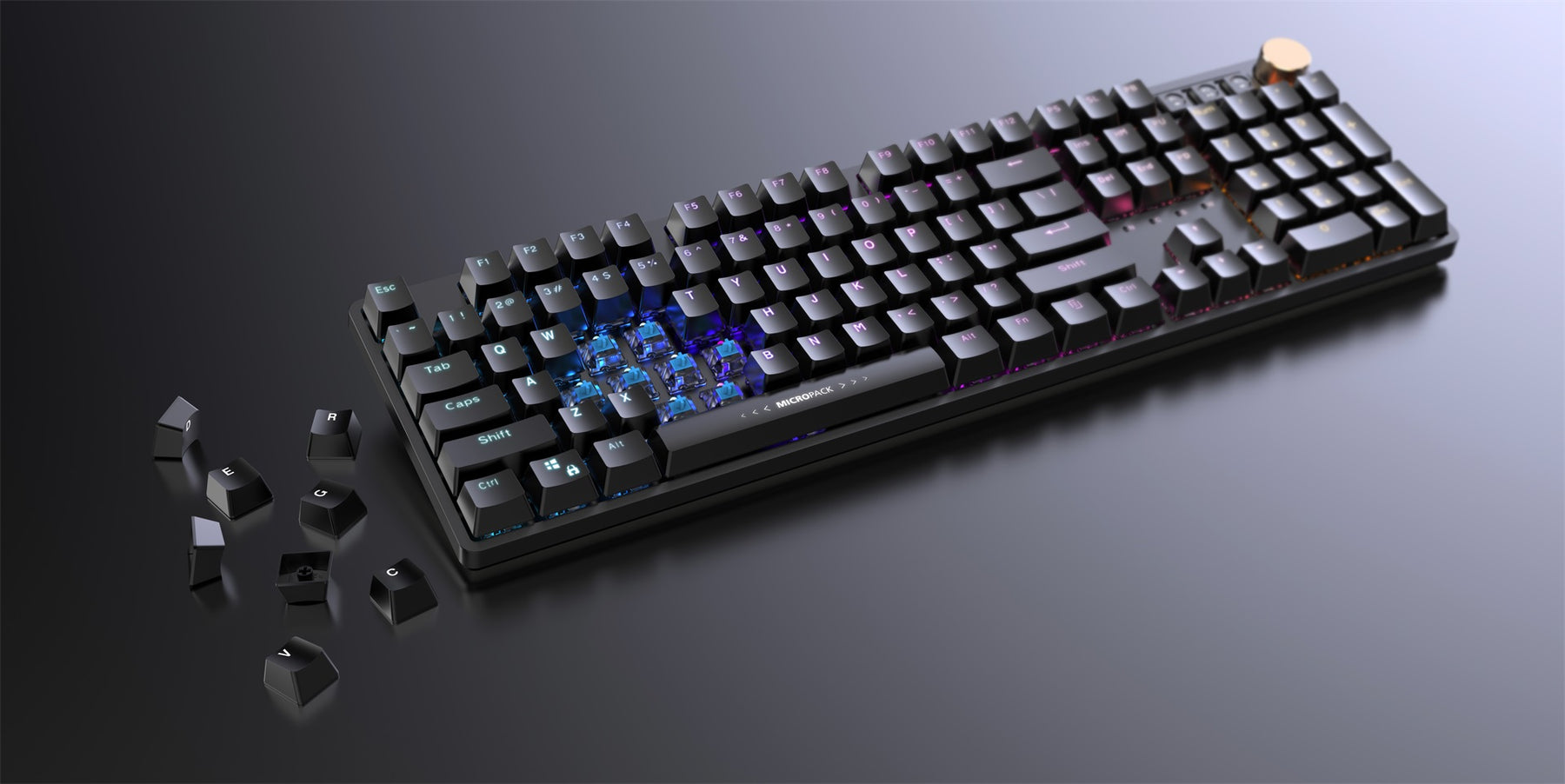 Wired Mechanical RGB Backlit Gaming Keyboard Micropack GK-30M