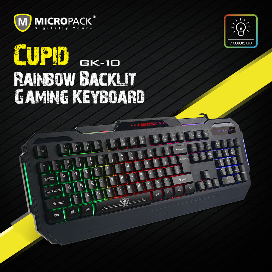 Wired LED Rainbow Backlit Gaming Keyboard GK-10 – Micropack