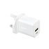 33W Fast Charging Block USB C Wall Charger Dual Port UK plug white